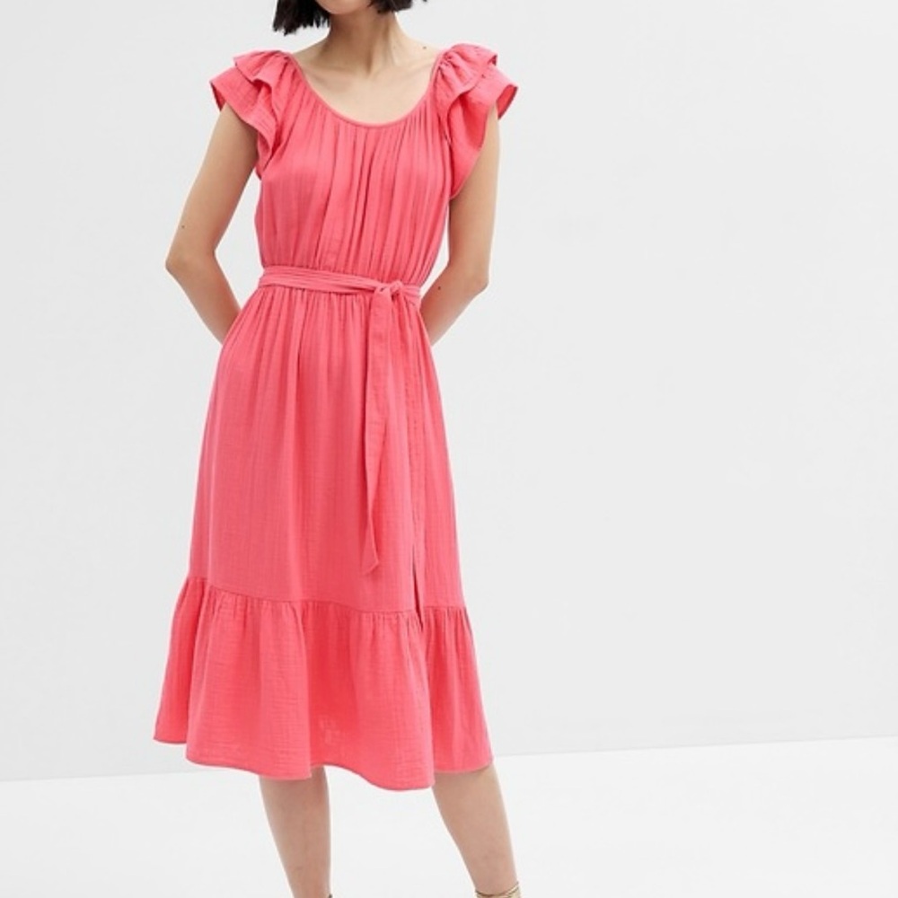 Gap Factory Gauze Midi Flutter Sleeve Dress XS - NWT